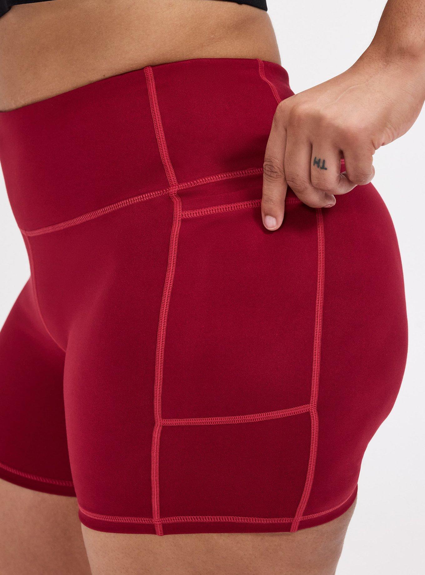 TRU Performance Butter 7'' Active Bike Short With Piping, RUMBA RED, alternate
