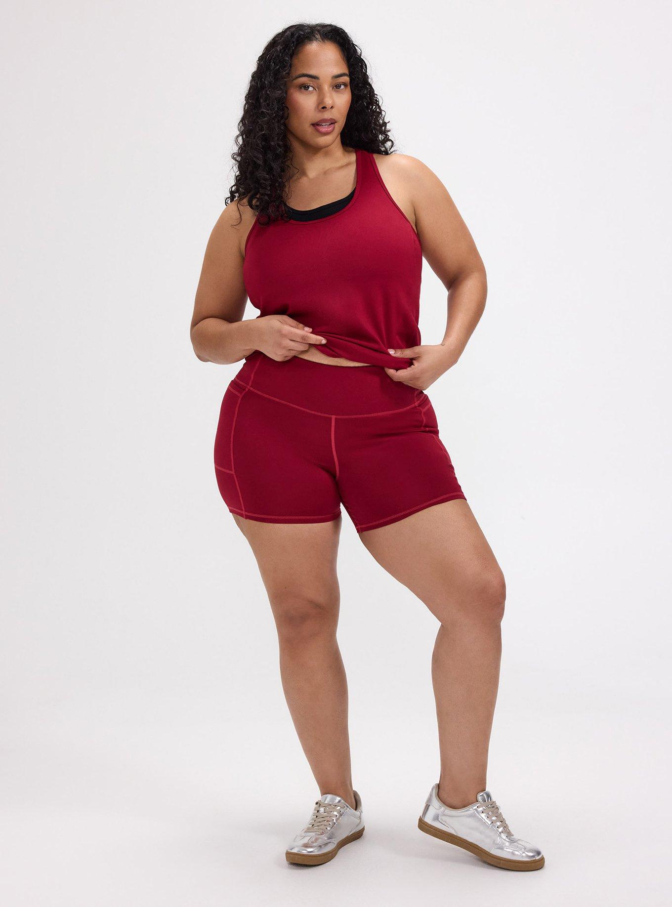 TRU Performance Butter 7'' Active Bike Short With Piping, RUMBA RED, alternate