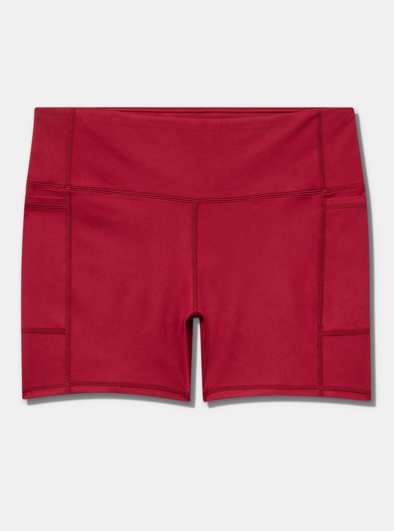 TRU Performance Butter 7'' Active Bike Short With Piping, RUMBA RED, flat