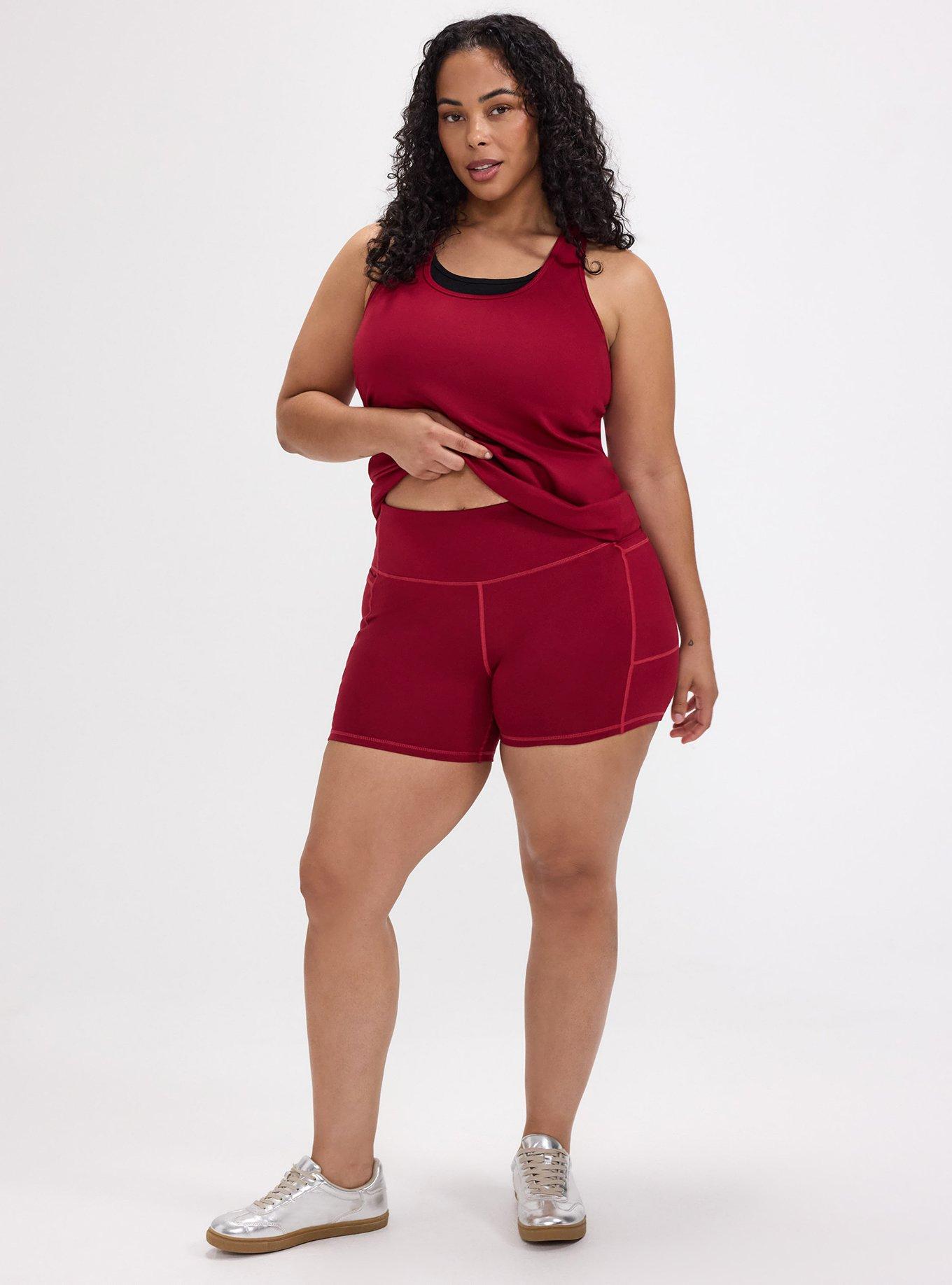 TRU Performance Butter 7'' Active Bike Short With Piping, RUMBA RED, hi-res