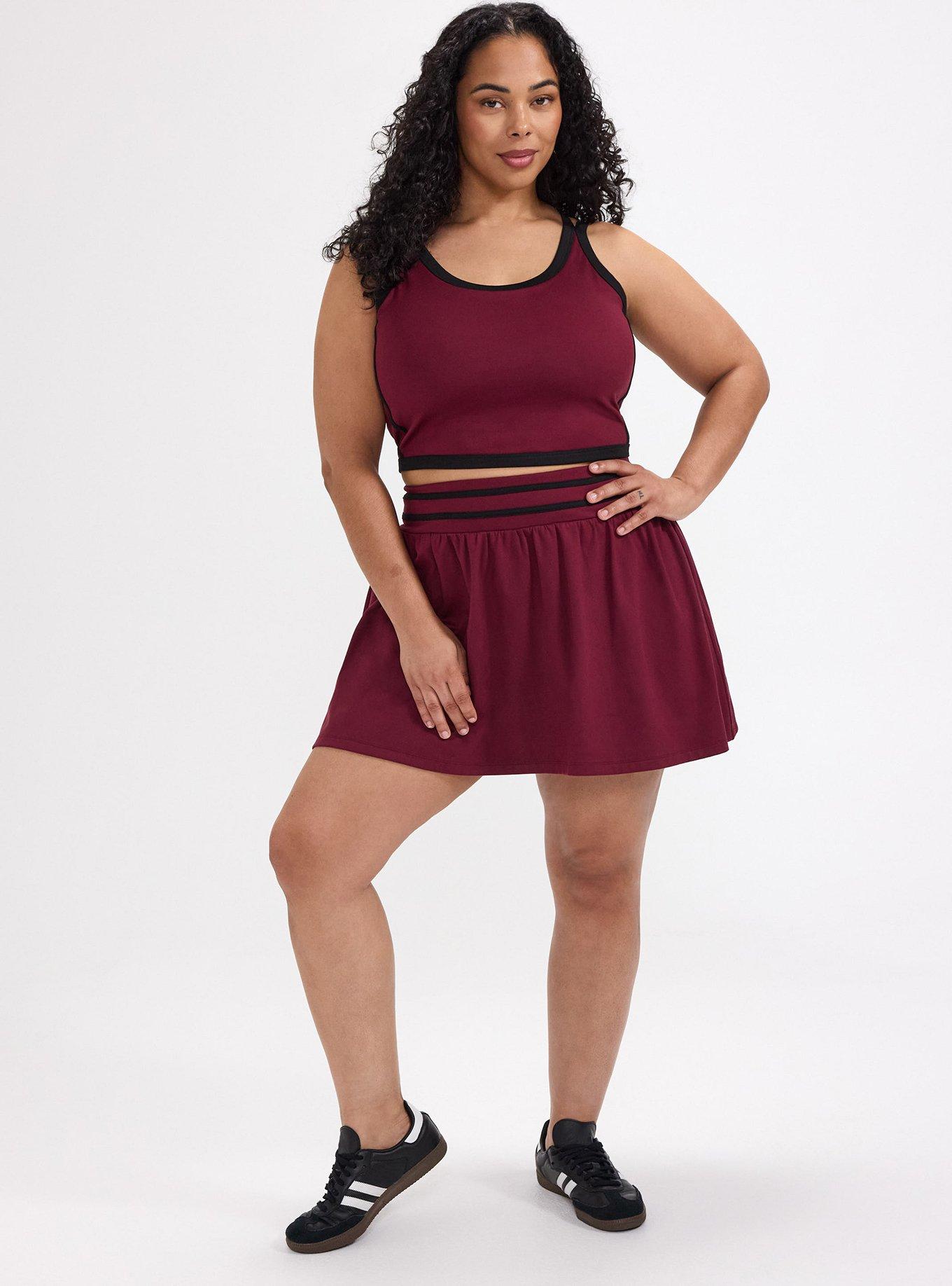 TRU Performance Butter Longline Active Sports Bra, MAROON BANNER, alternate