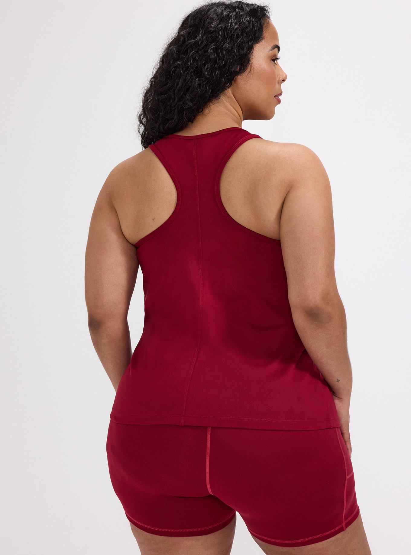 TRU Performance Butter Racerback Active Tank With Bra, RUMBA RED, alternate