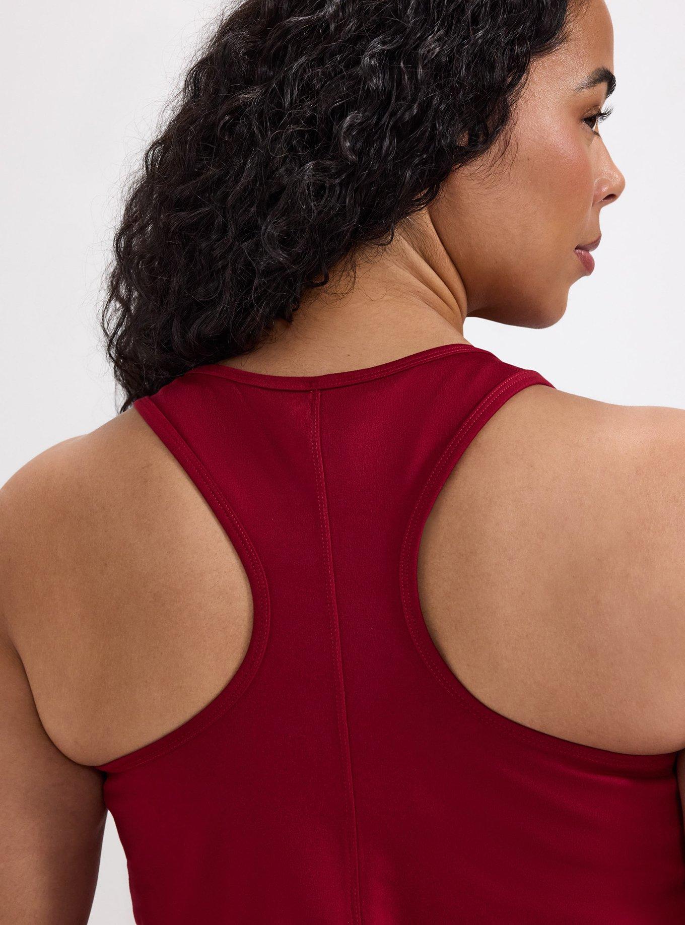 TRU Performance Butter Racerback Active Tank With Bra, RUMBA RED, alternate