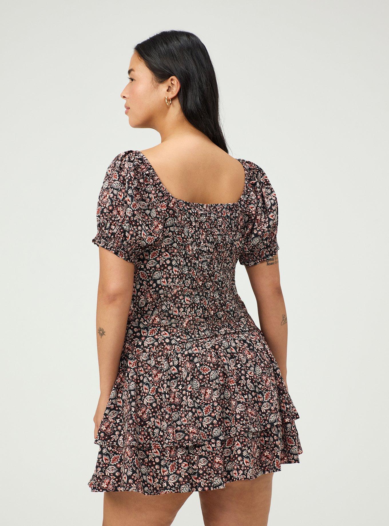 Challis Puff Sleeve Crop Top, PATCH PAISLEY BLACK, alternate