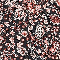Challis Puff Sleeve Crop Top, PATCH PAISLEY BLACK, swatch