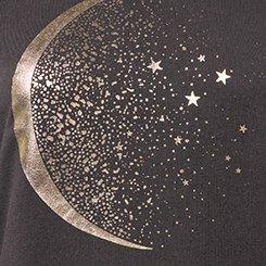 Cozy Fleece Hoodie, CRESCENT STARFALL VINTAGE BLACK, swatch