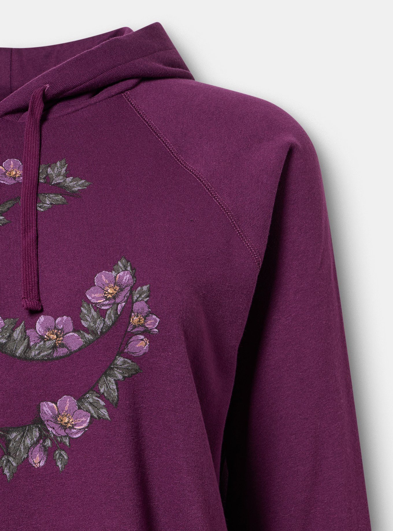 Cozy Fleece Hoodie, ROOTED IN MOONLIGHT WINTER BLOOM, alternate