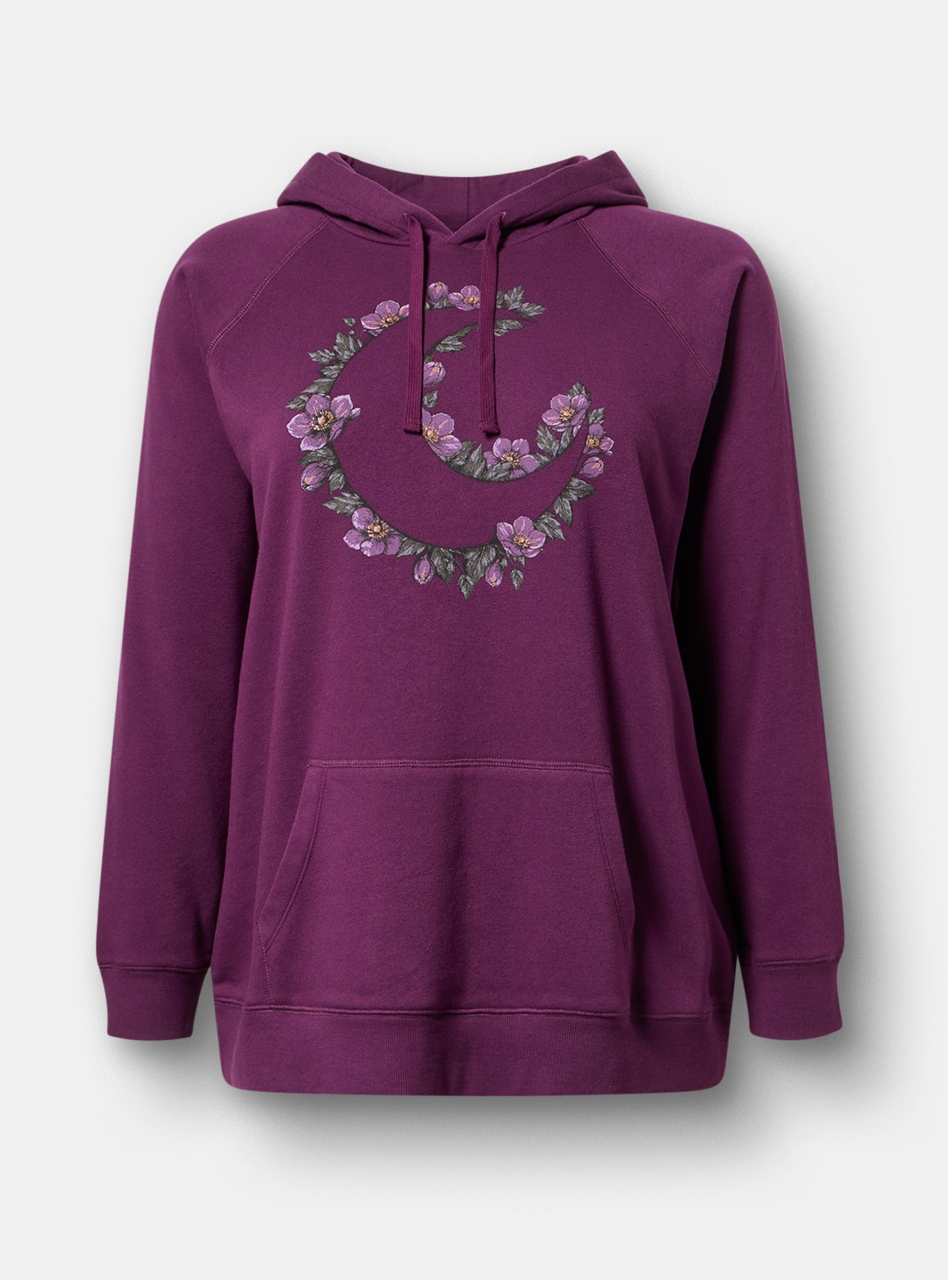 Cozy Fleece Hoodie, ROOTED IN MOONLIGHT WINTER BLOOM, hi-res