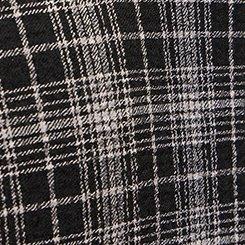 Festi Drop Shoulder Studded Button-Up Shirt, ICING PLAID BLACK, swatch