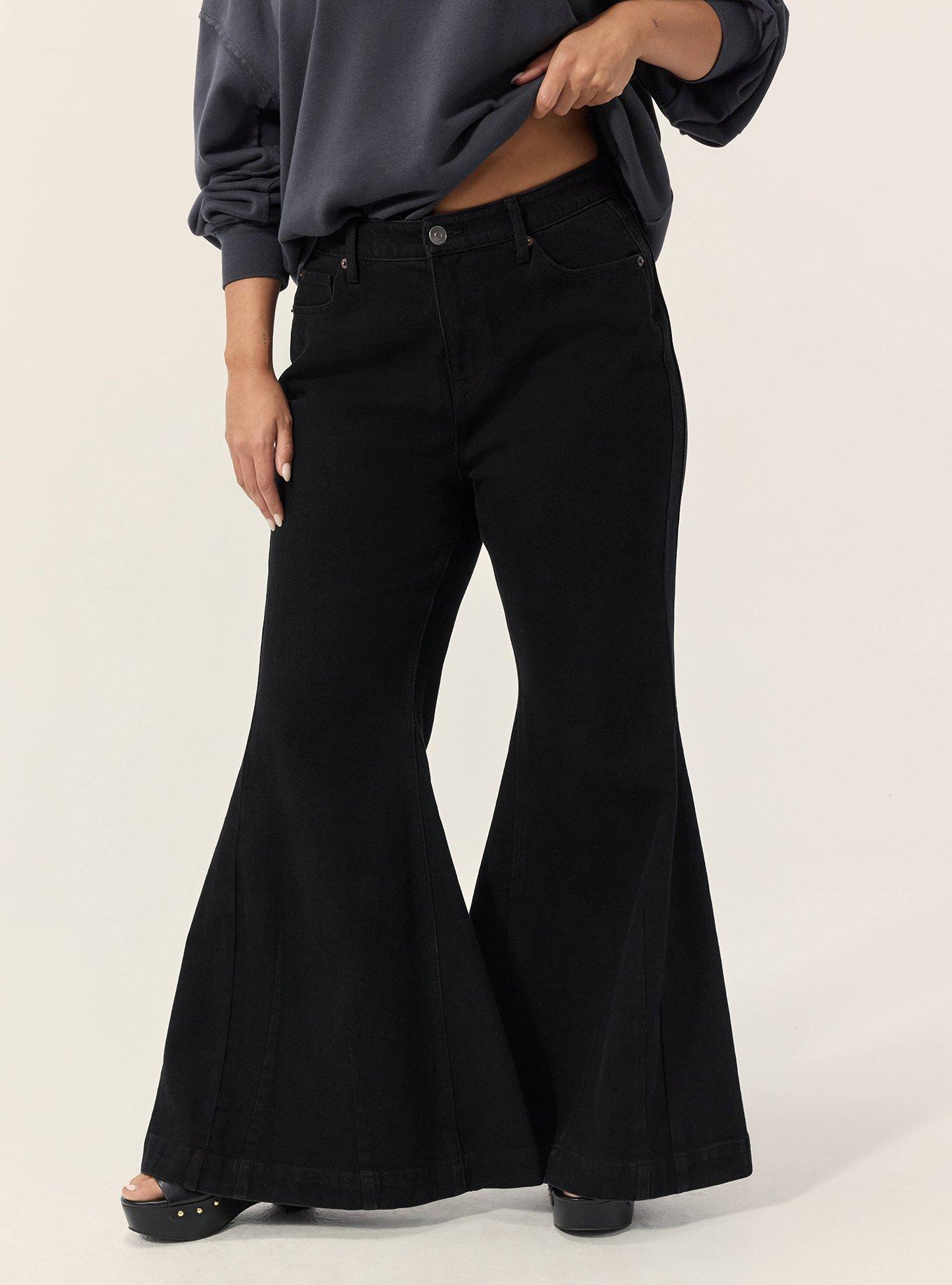 Festi Sky High Super Flare Jean, BLACK RINSE, alternate