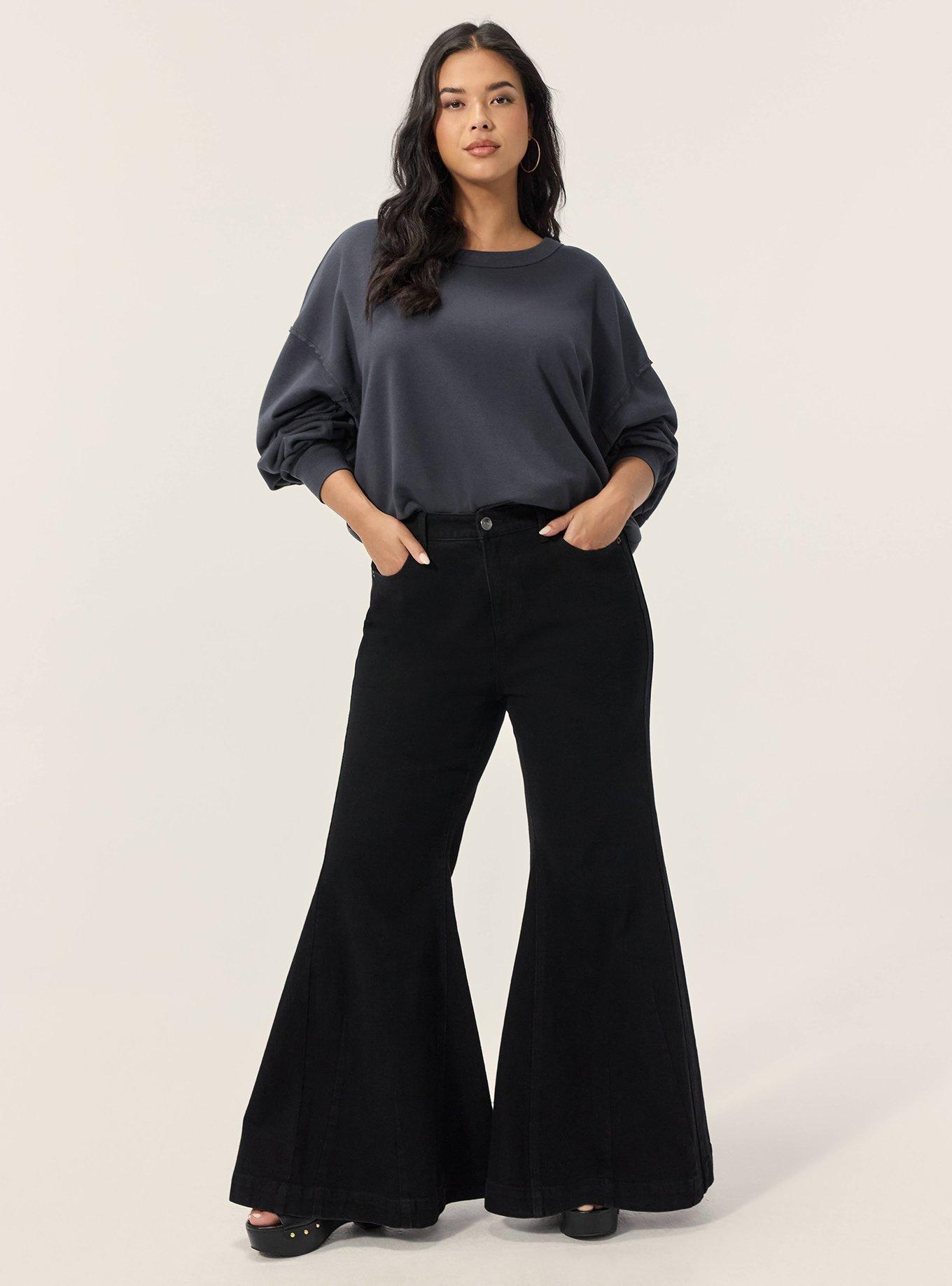 Festi Sky High Super Flare Jean, BLACK RINSE, alternate