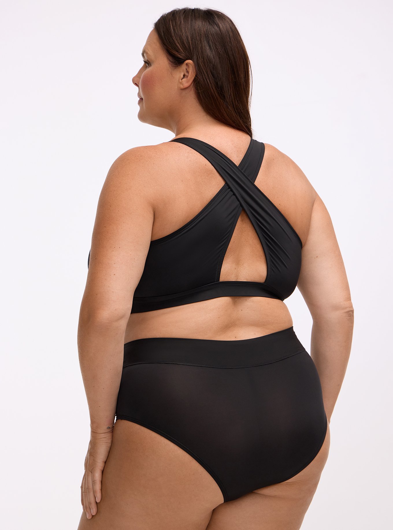 Microfiber Mid-Rise Cheeky Panty, RICH BLACK, alternate