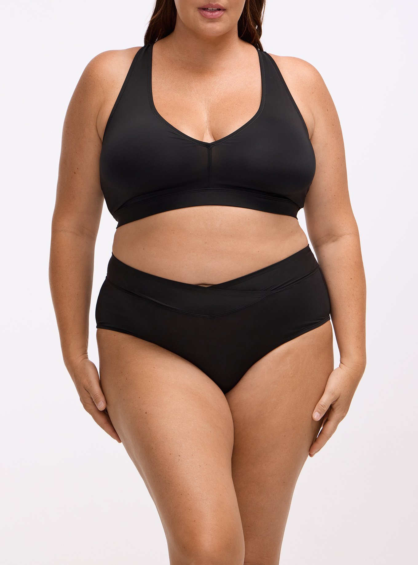 Microfiber Mid-Rise Cheeky Panty, RICH BLACK, alternate