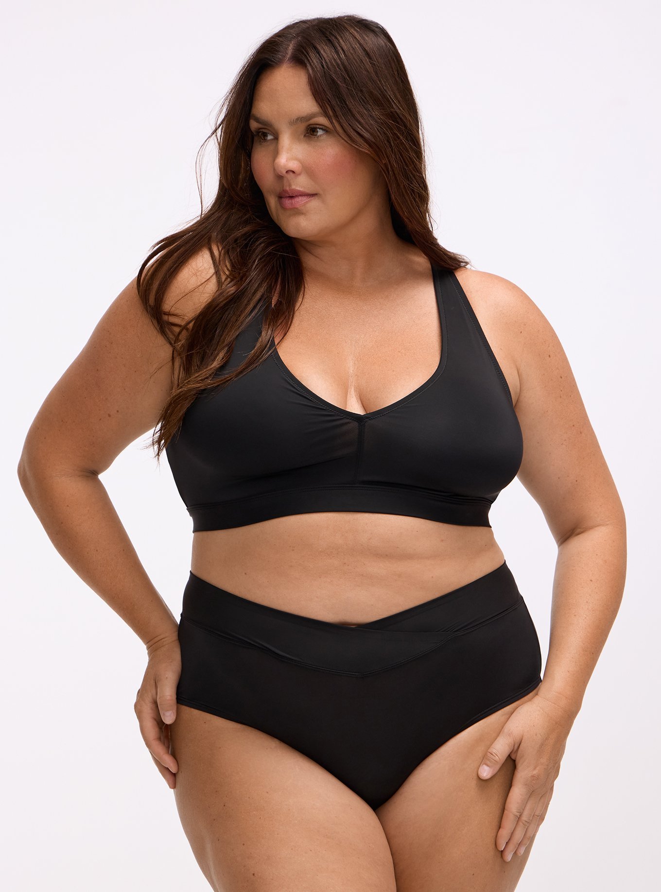 Microfiber Mid-Rise Cheeky Panty, RICH BLACK, hi-res