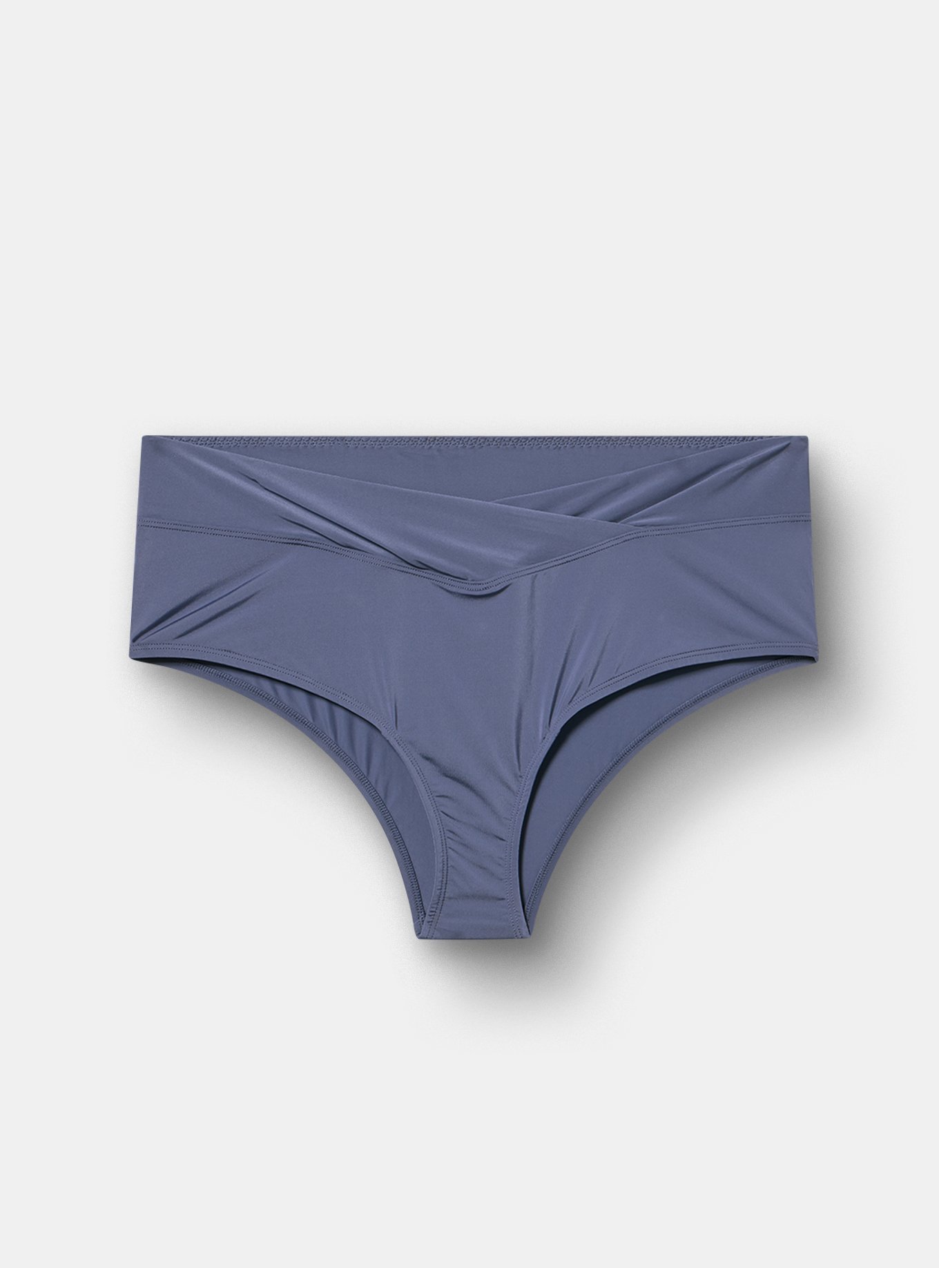 Microfiber Mid-Rise Cheeky Panty, NIGHTSHADOW BLUE, flat