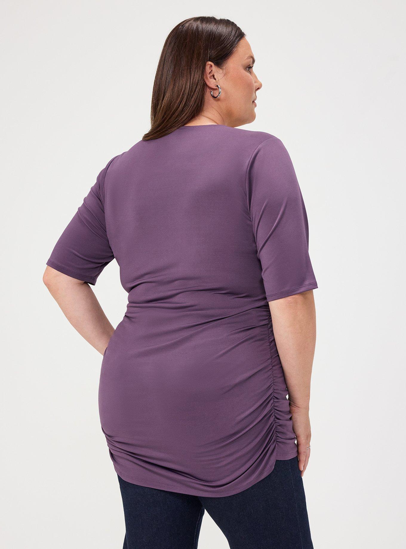 Studio Slinky Ruched Top, NAVY COSMOS, alternate