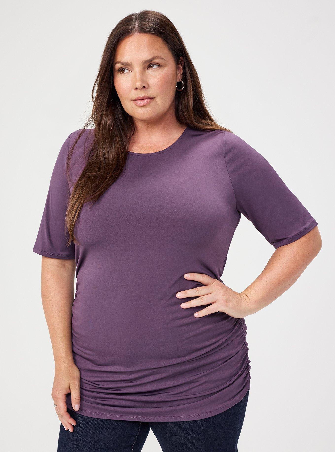 Studio Slinky Ruched Top, NAVY COSMOS, alternate