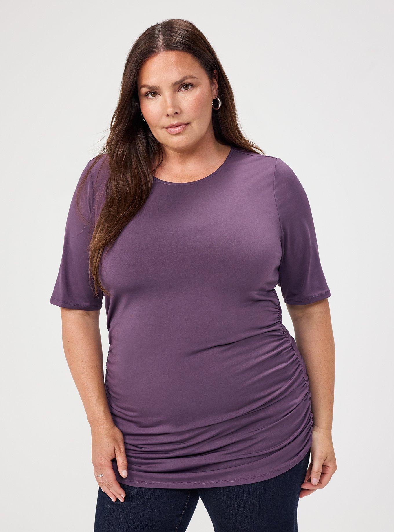 Studio Slinky Ruched Top, NAVY COSMOS, hi-res