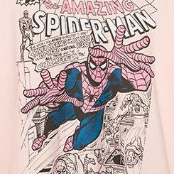 Spiderman Classic Cotton Crew Tee, PINK, swatch