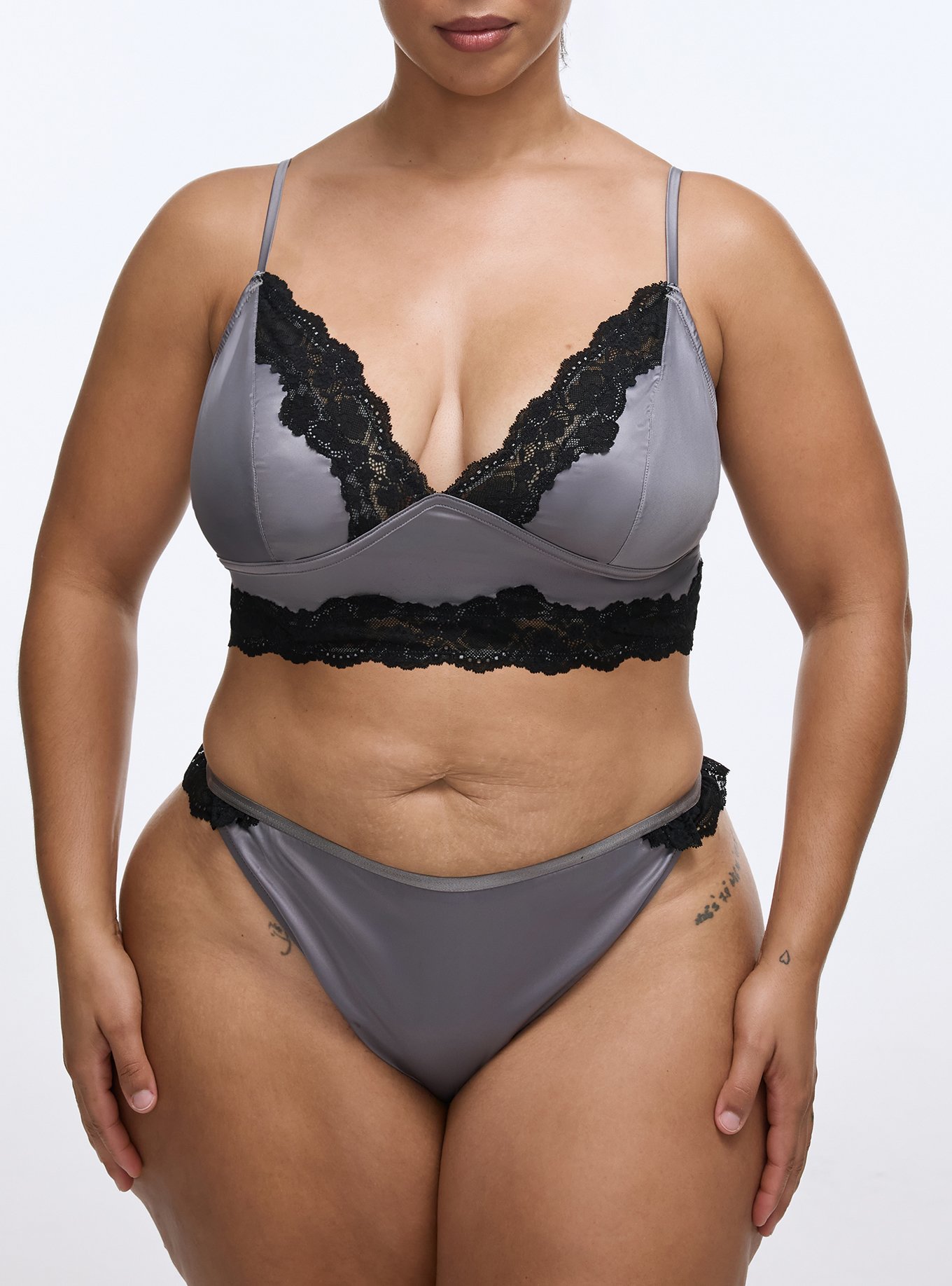 Shine Micro Wire-Free Bralette, SILVER FILIGREE, alternate