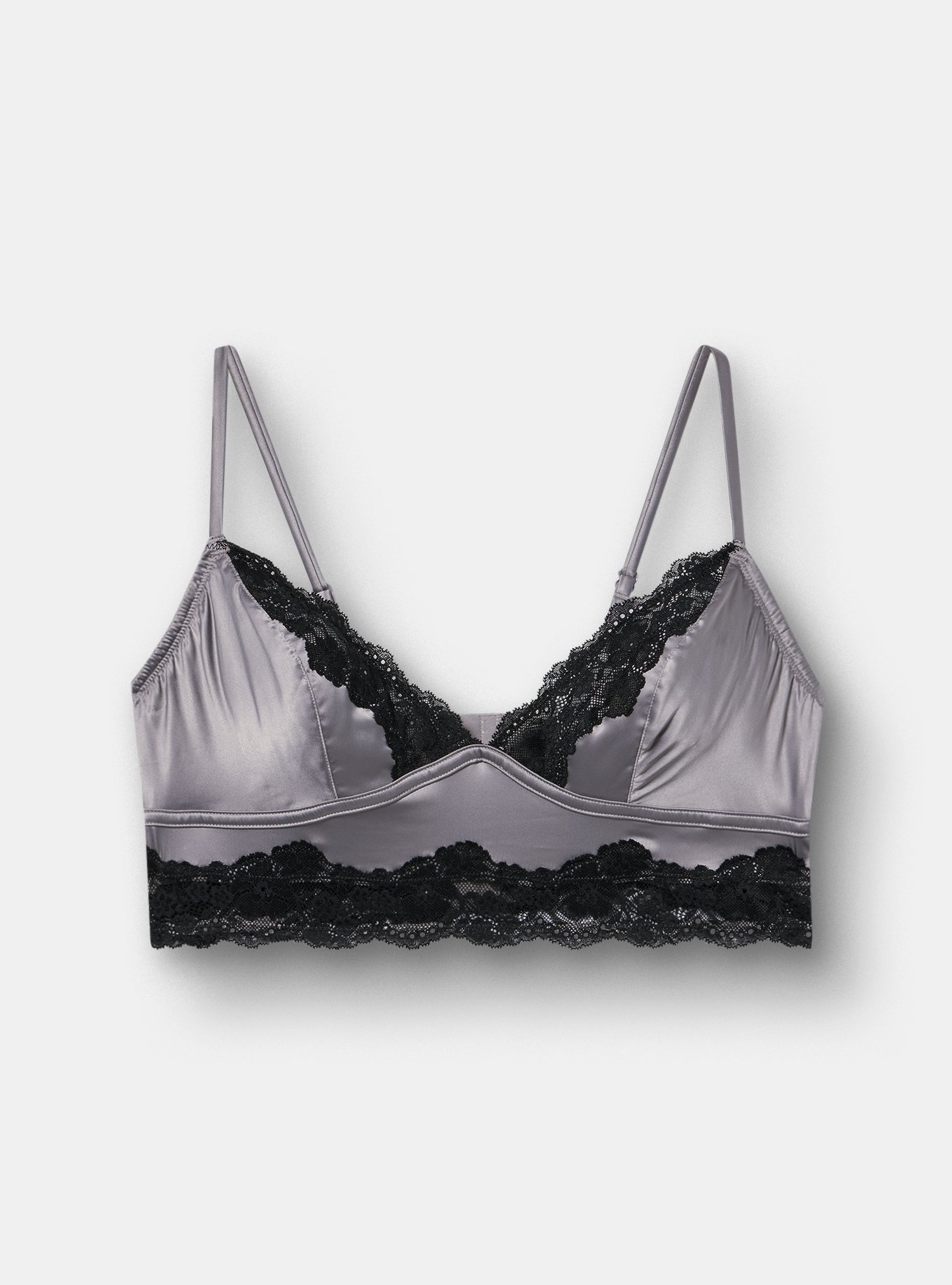 Shine Micro Wire-Free Bralette, SILVER FILIGREE, flat