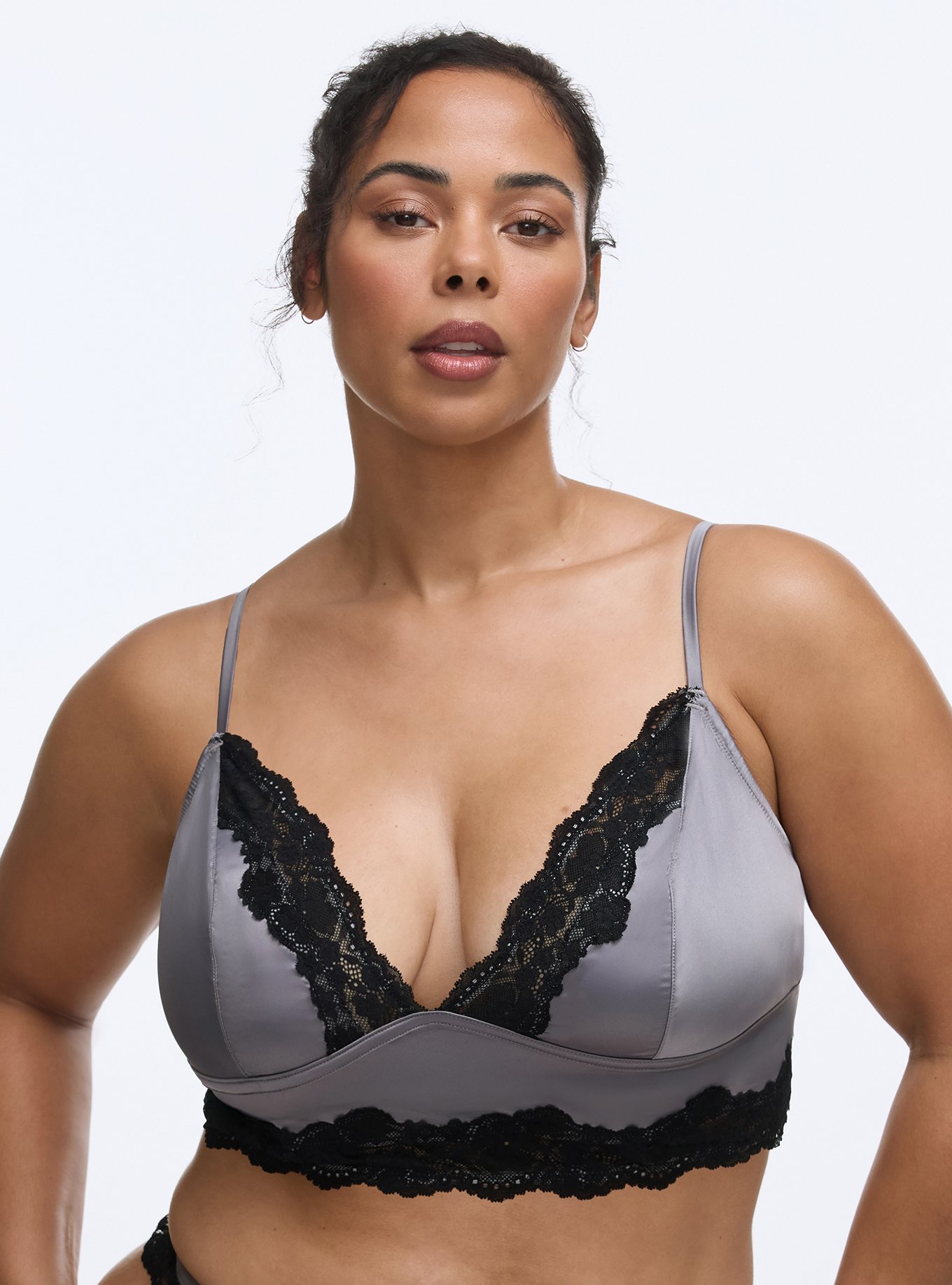 Shine Micro Wire-Free Bralette, SILVER FILIGREE, hi-res