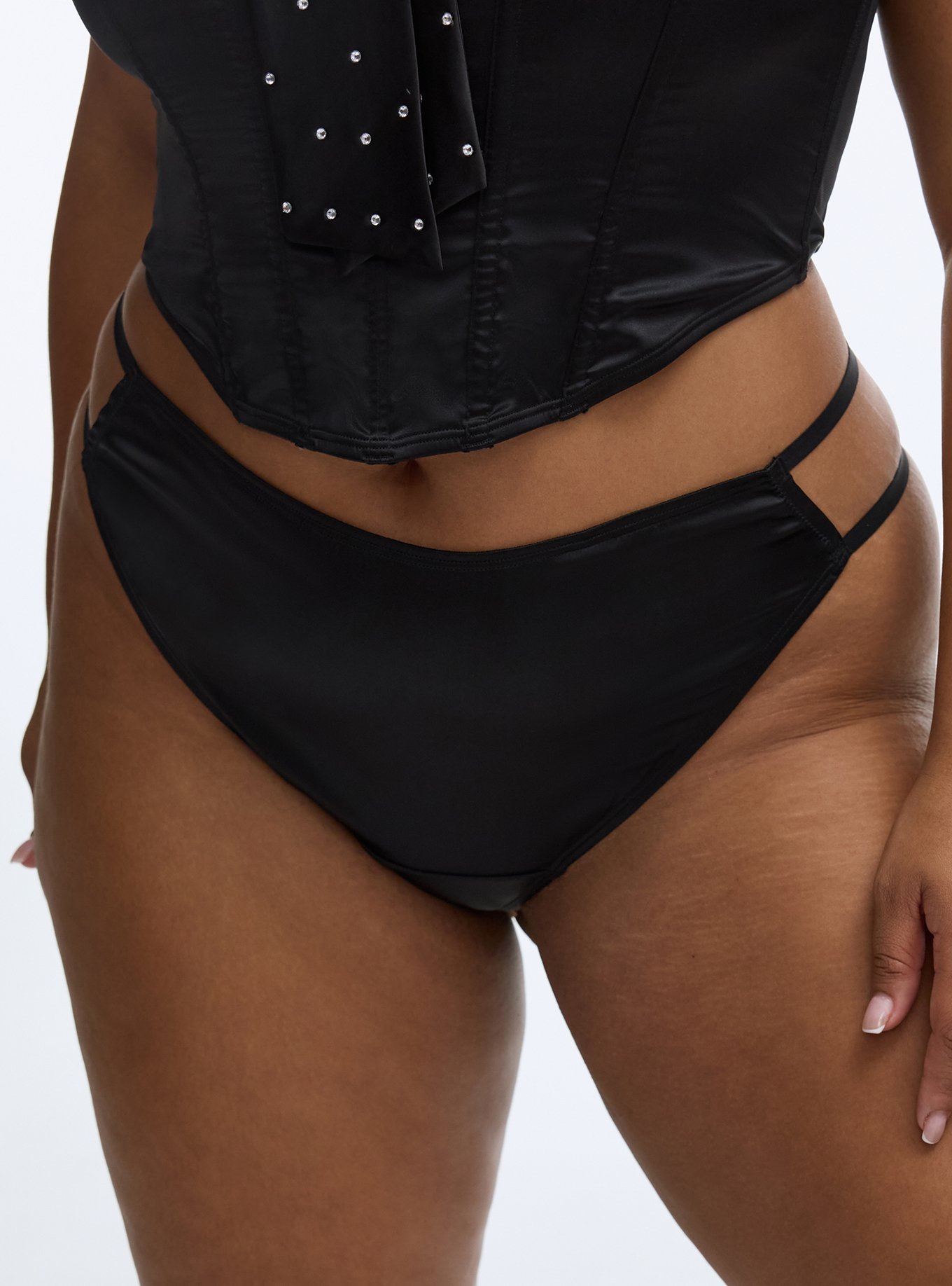 Holiday Bow G-String Panty, RICH BLACK, alternate