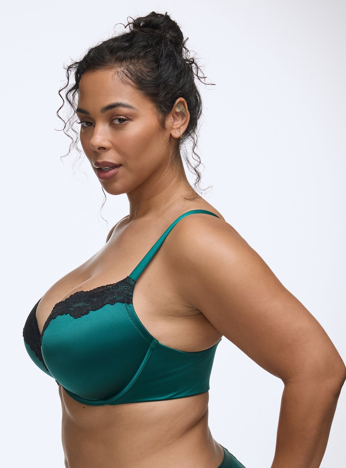 Plunge Push-Up Shine Bra, BOTANICAL GARDEN, alternate