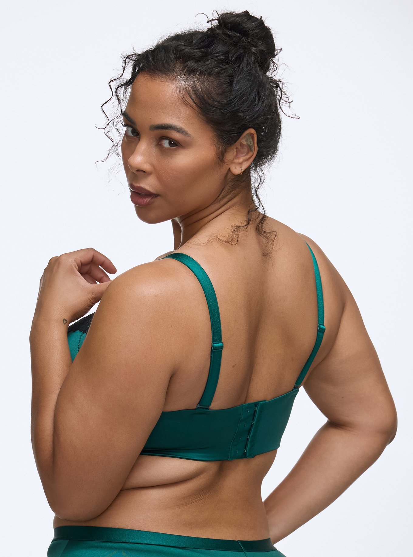 Plunge Push-Up Shine Bra, BOTANICAL GARDEN, alternate