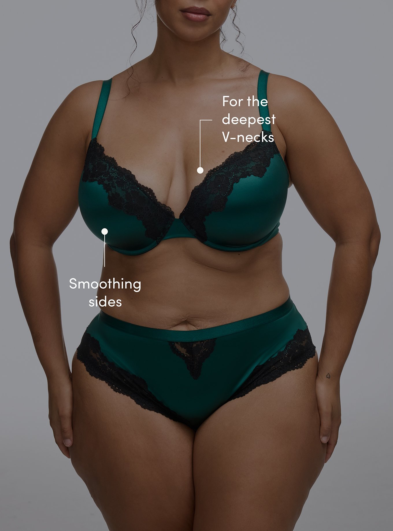 Plunge Push-Up Shine Bra, BOTANICAL GARDEN, alternate