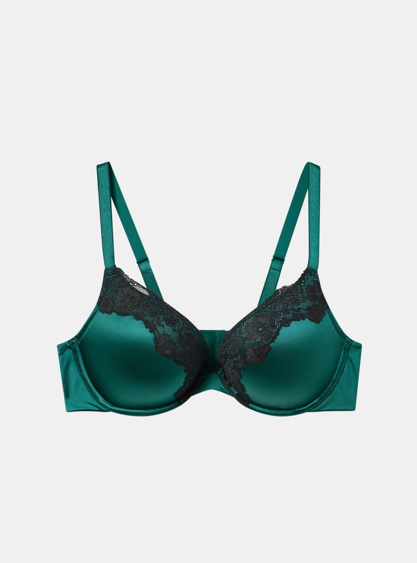 Plunge Push-Up Shine Bra, BOTANICAL GARDEN, flat