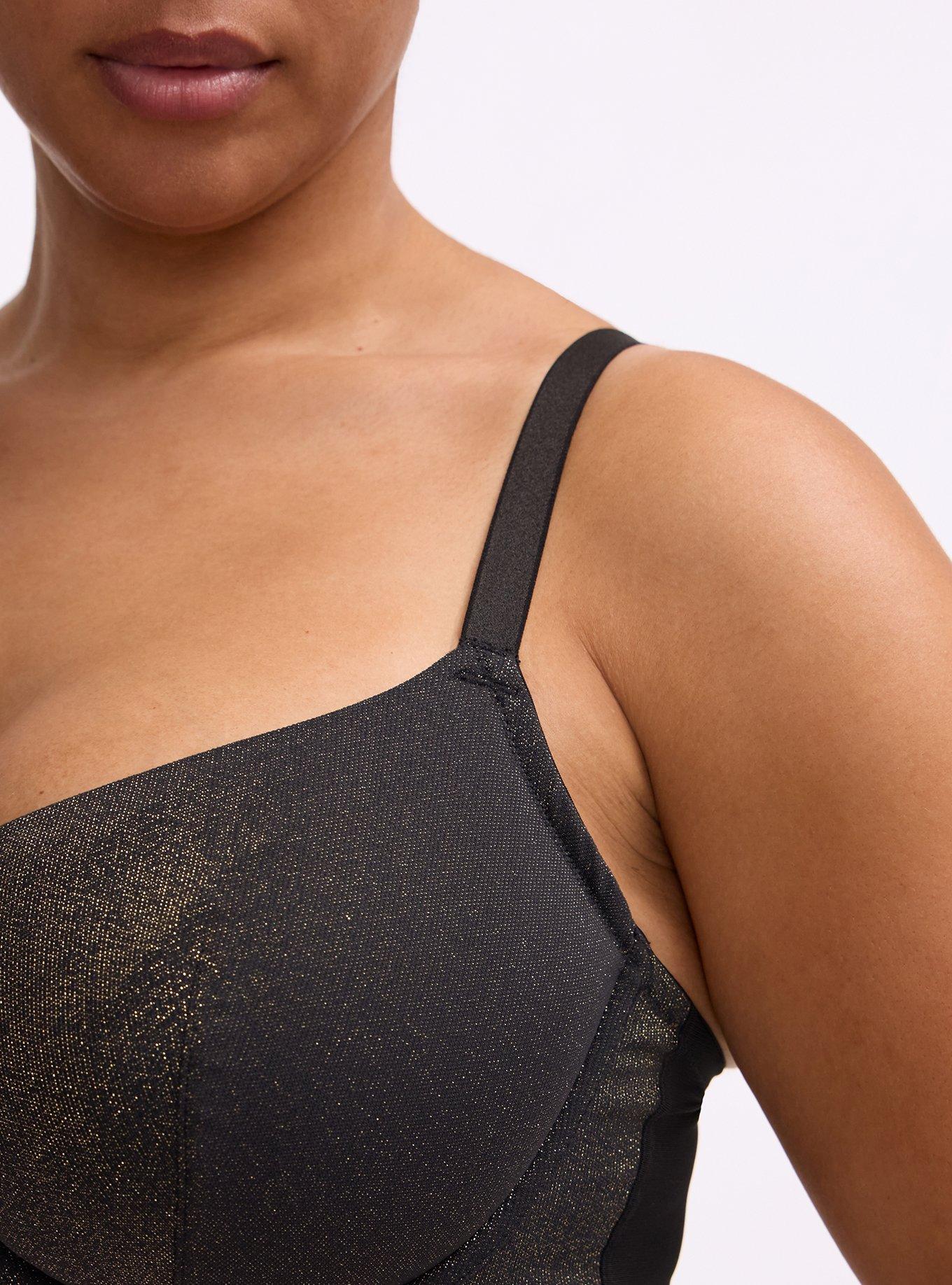 Plus Size Unlined Balconette Softshine Bra, RICH BLACK, alternate