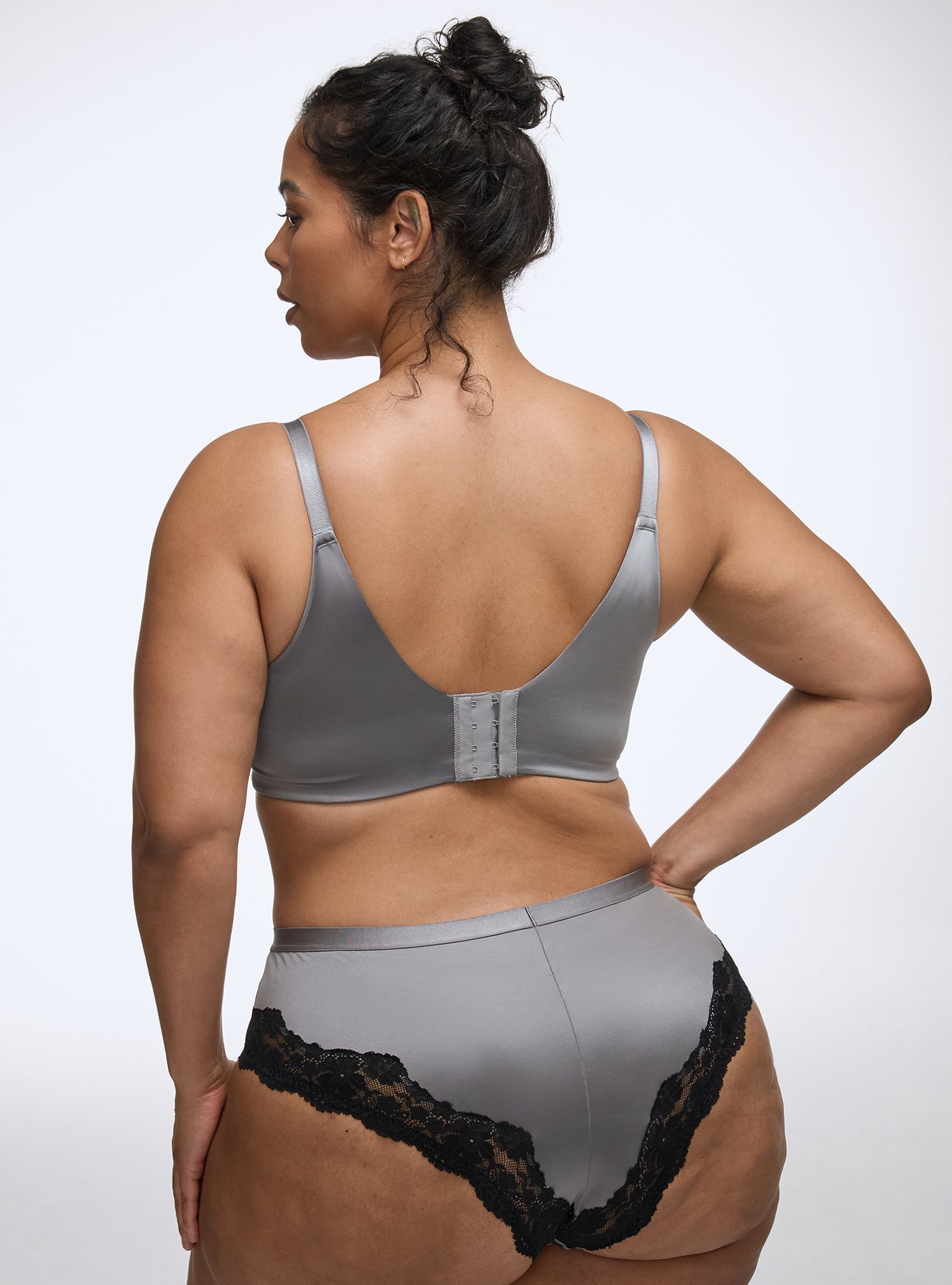 Wire-Free Push-Up Shine Bra, SILVER FILIGREE, alternate