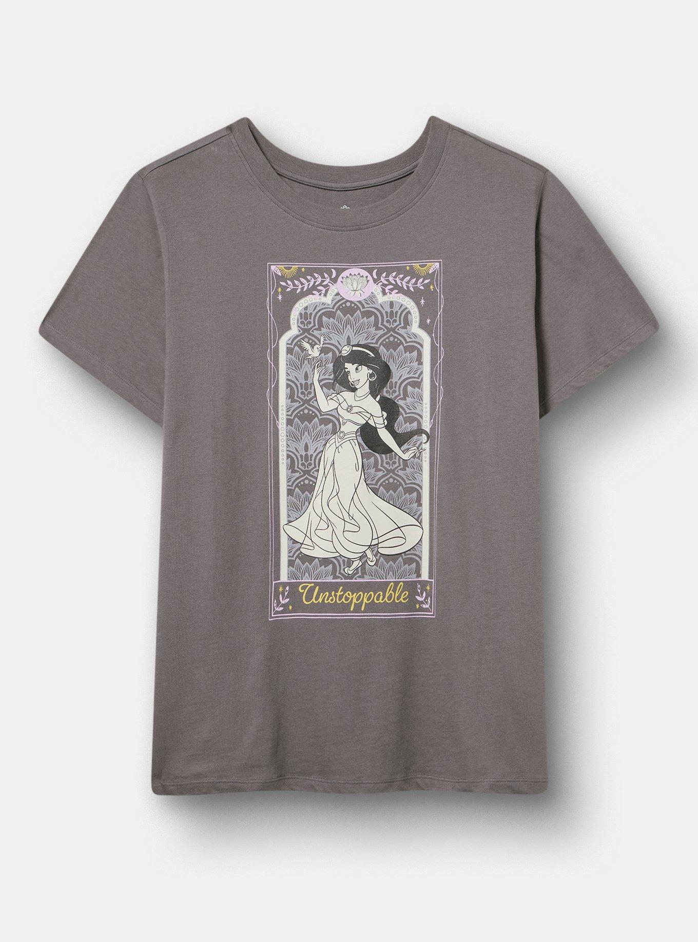 Disney Jasmine Classic Cotton Crew Tee, GREY, hi-res