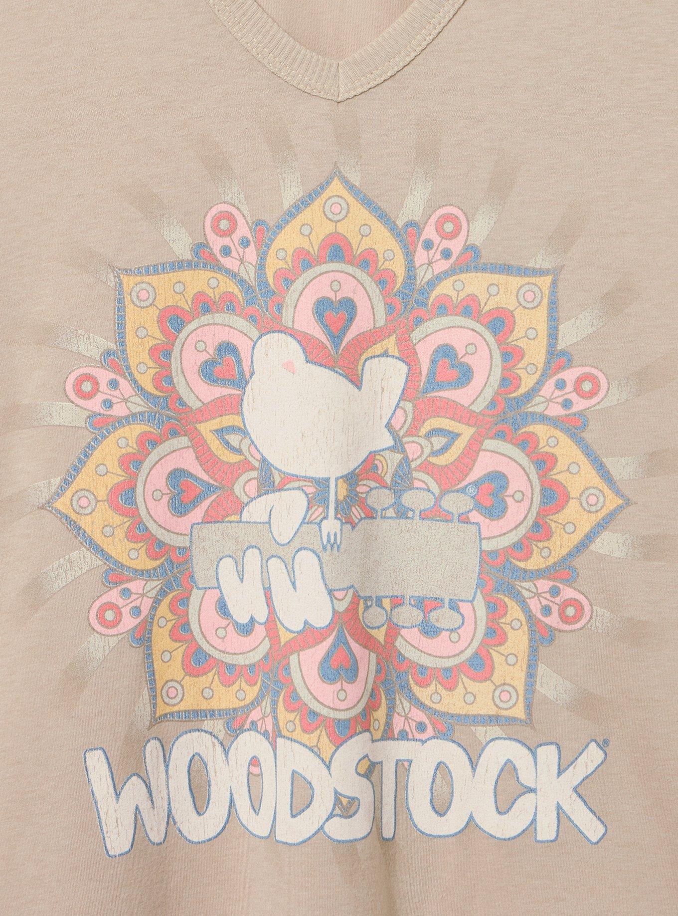 Plus Size Woodstock Classic Cotton V-Neck Tank, SAND, alternate