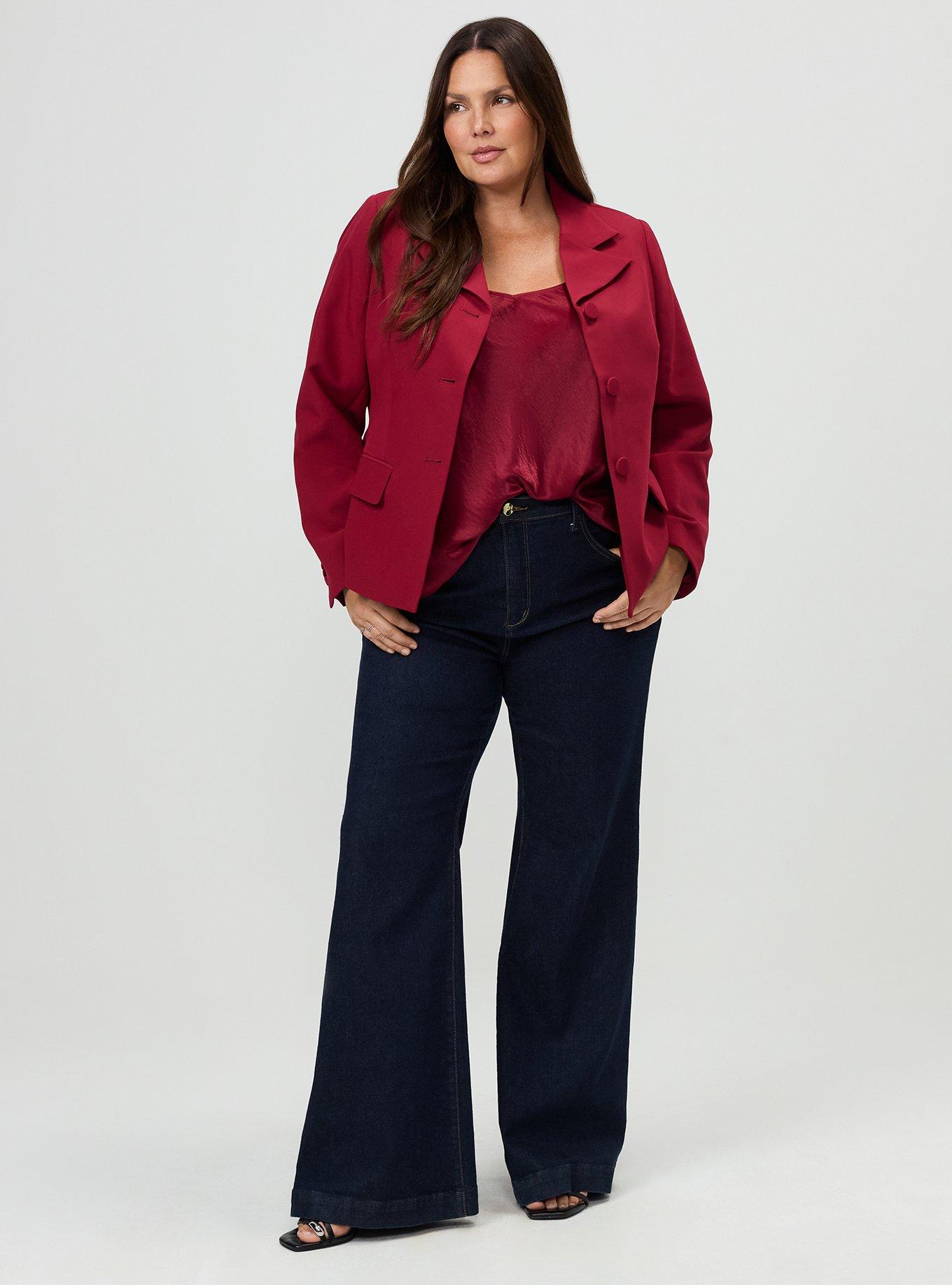 Studio High Lapel Suit Jacket, RUMBA RED, alternate