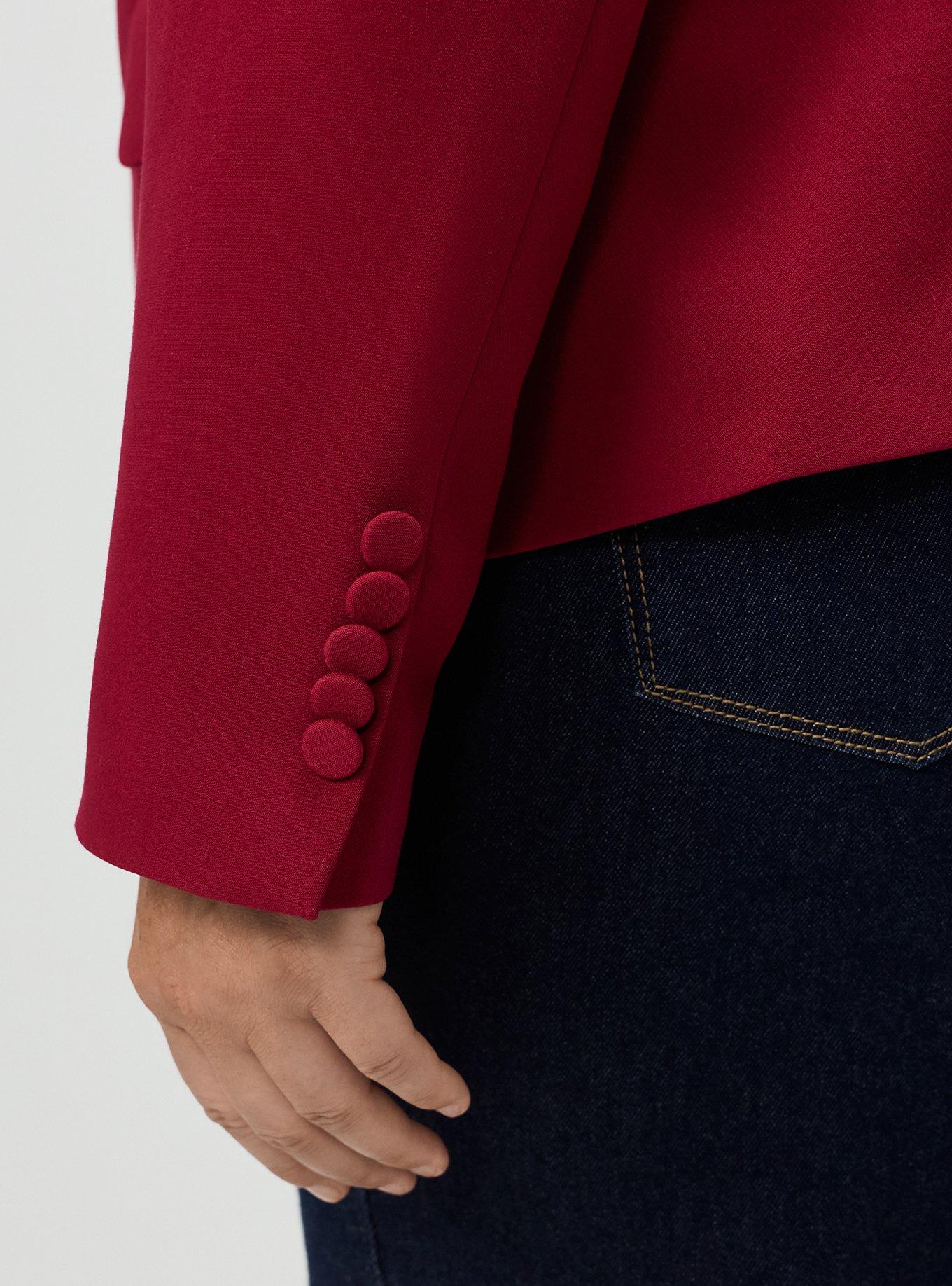 Studio High Lapel Suit Jacket, RUMBA RED, alternate