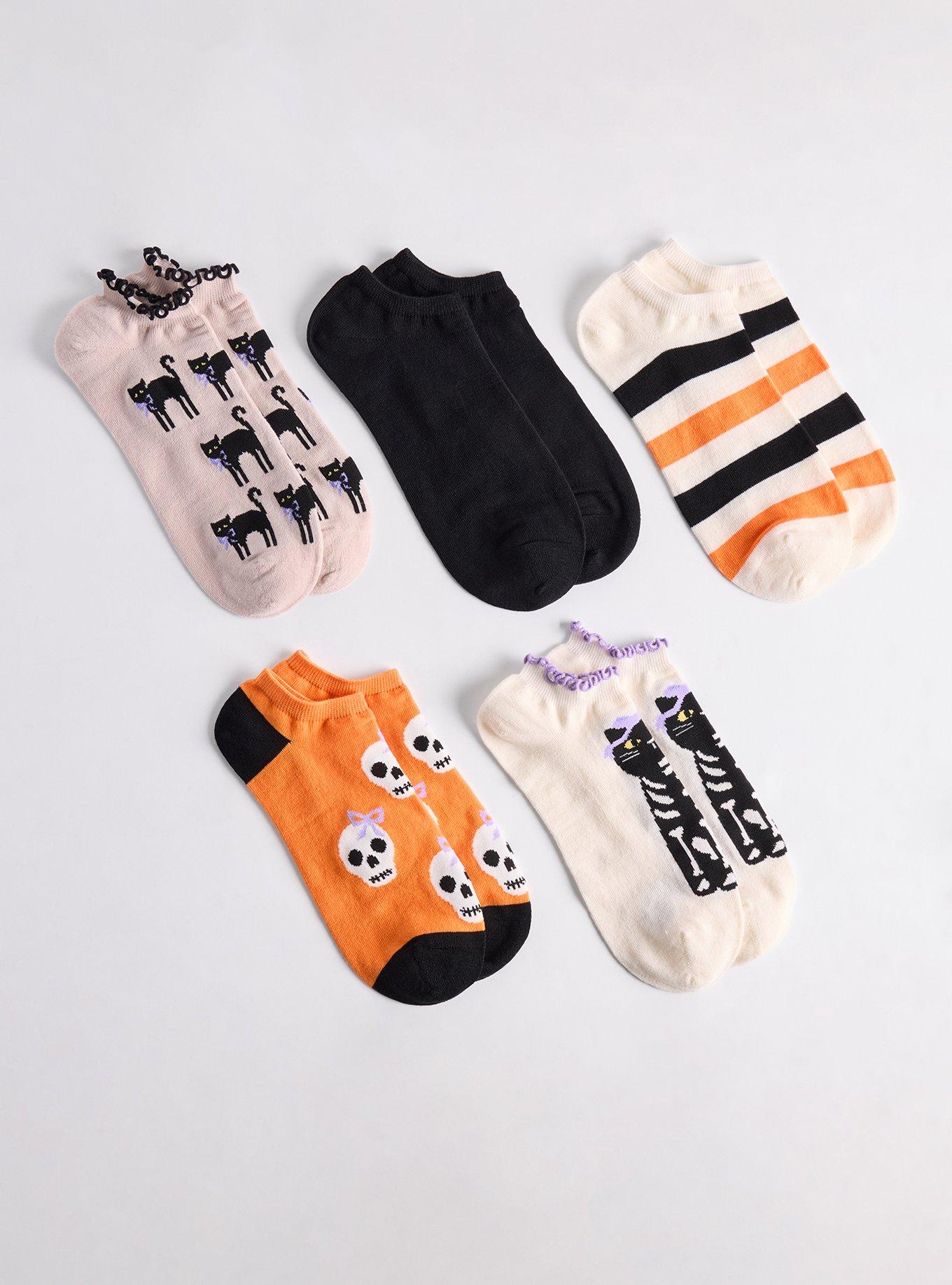 5-Pack Halloween Low-Cut Socks, MULTI PRINT, hi-res
