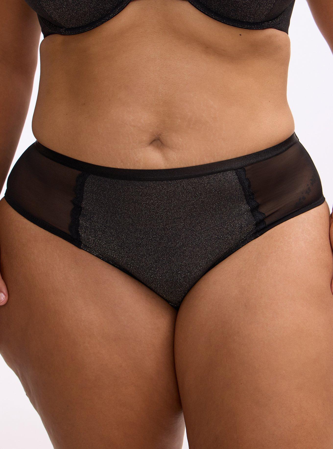 Soft Shine Mid-Rise Cheeky Panty, RICH BLACK, alternate