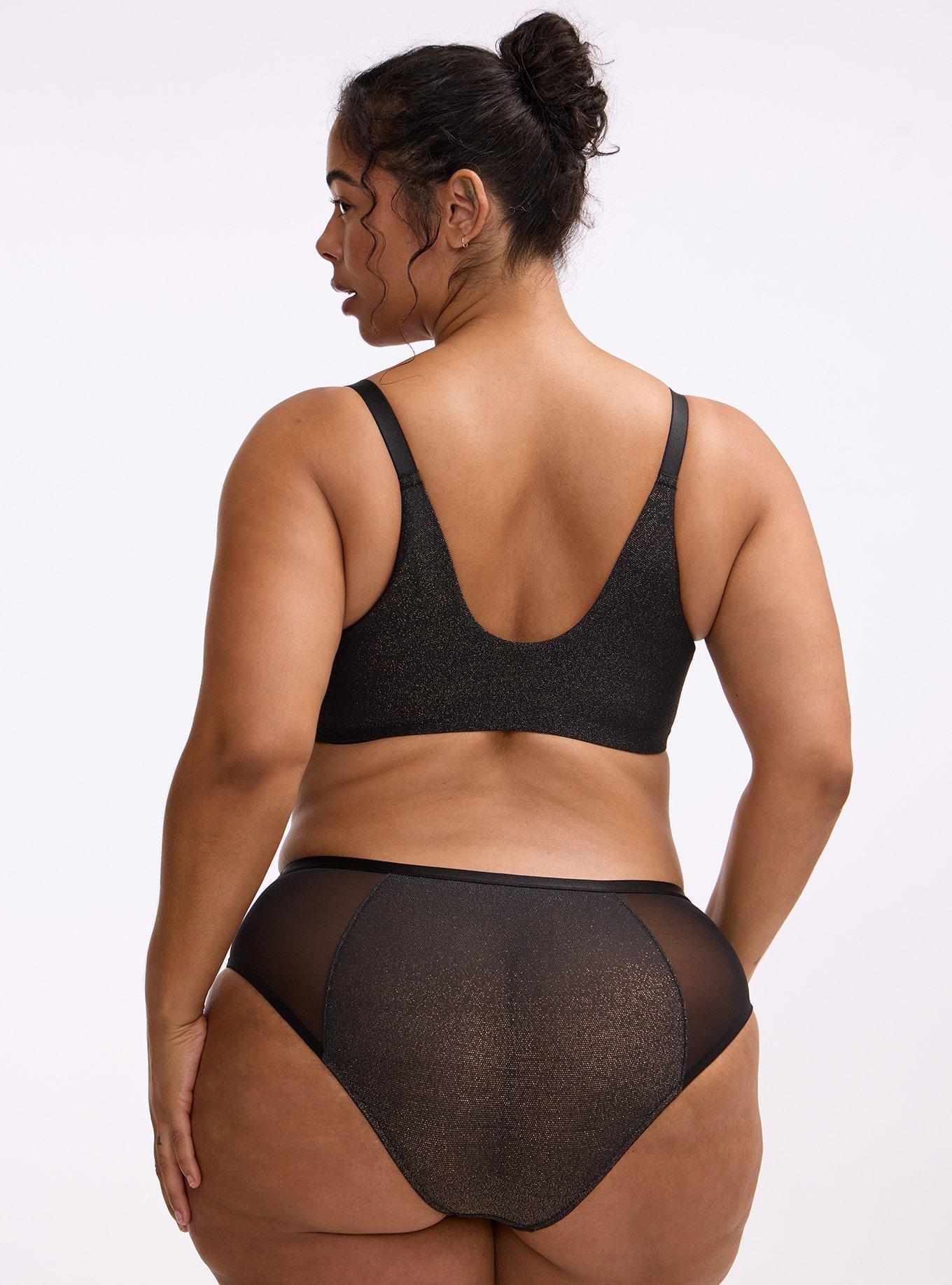 Soft Shine Mid-Rise Cheeky Panty, RICH BLACK, alternate