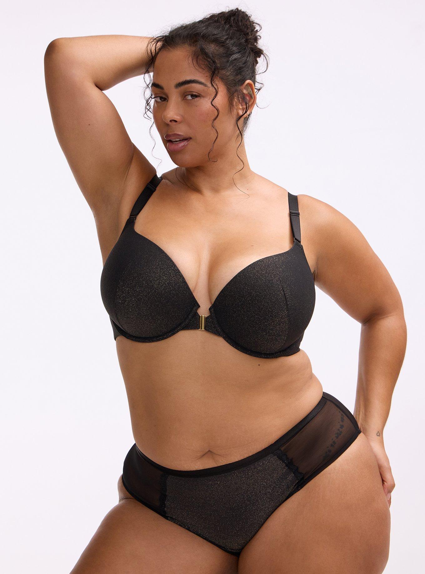 Soft Shine Mid-Rise Cheeky Panty, RICH BLACK, hi-res