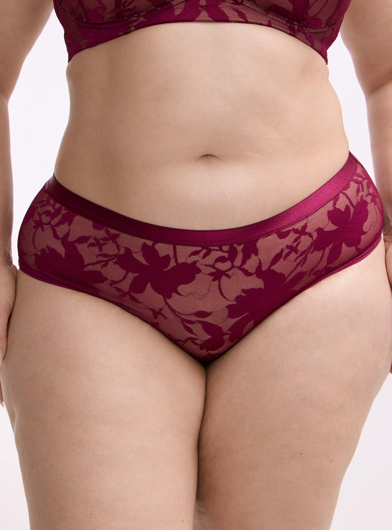 Shadow Lace Mid Rise Hipster Panty, PURPLE POTION, alternate