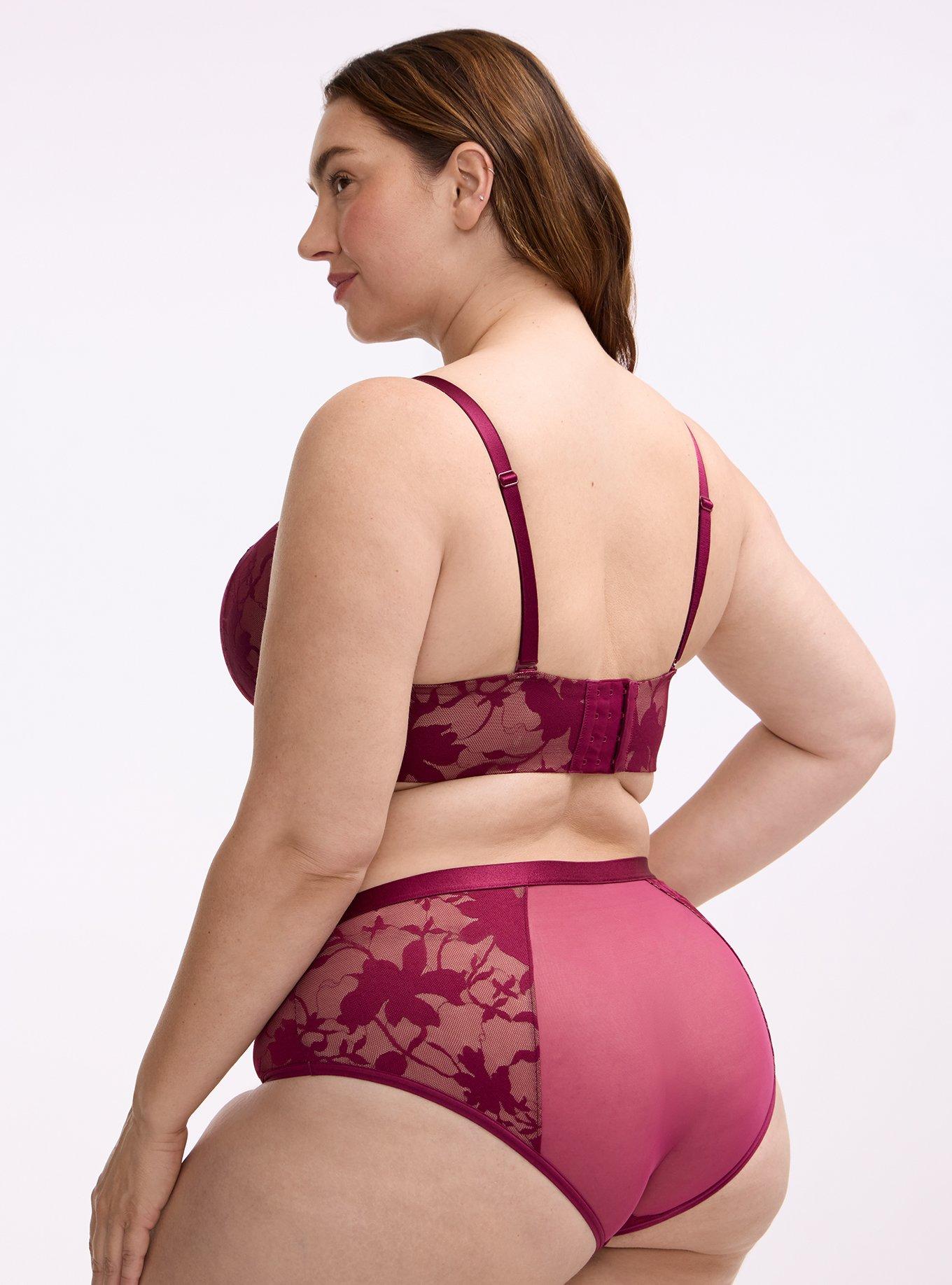 Shadow Lace Mid Rise Hipster Panty, PURPLE POTION, alternate