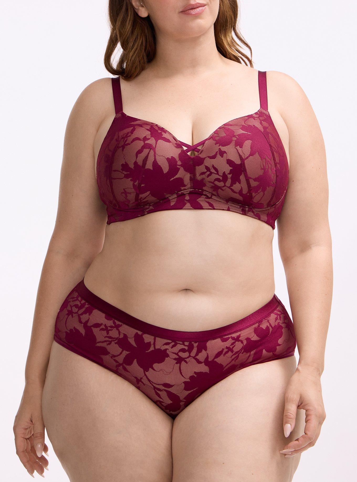Shadow Lace Mid Rise Hipster Panty, PURPLE POTION, alternate