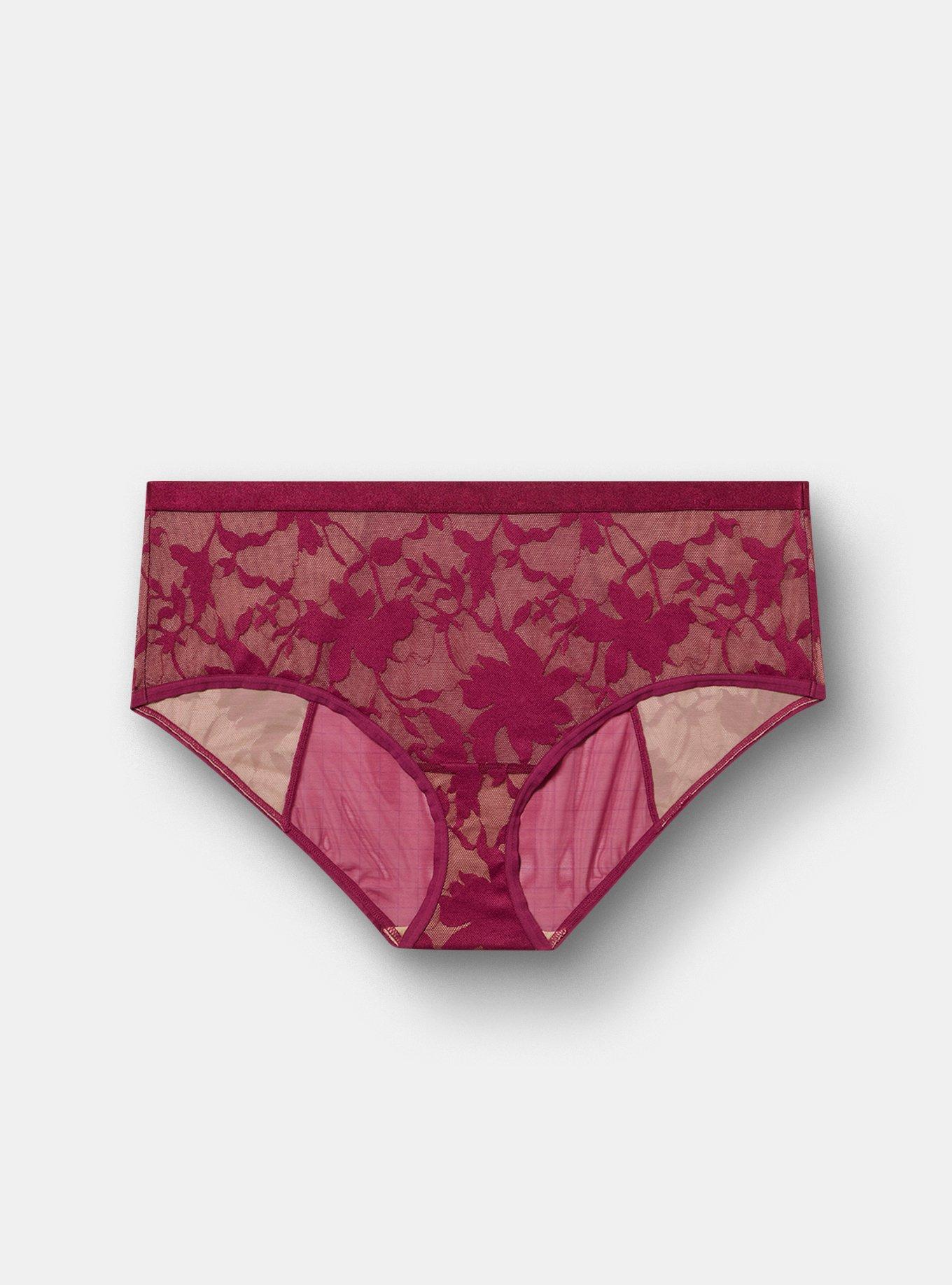 Shadow Lace Mid Rise Hipster Panty, PURPLE POTION, flat