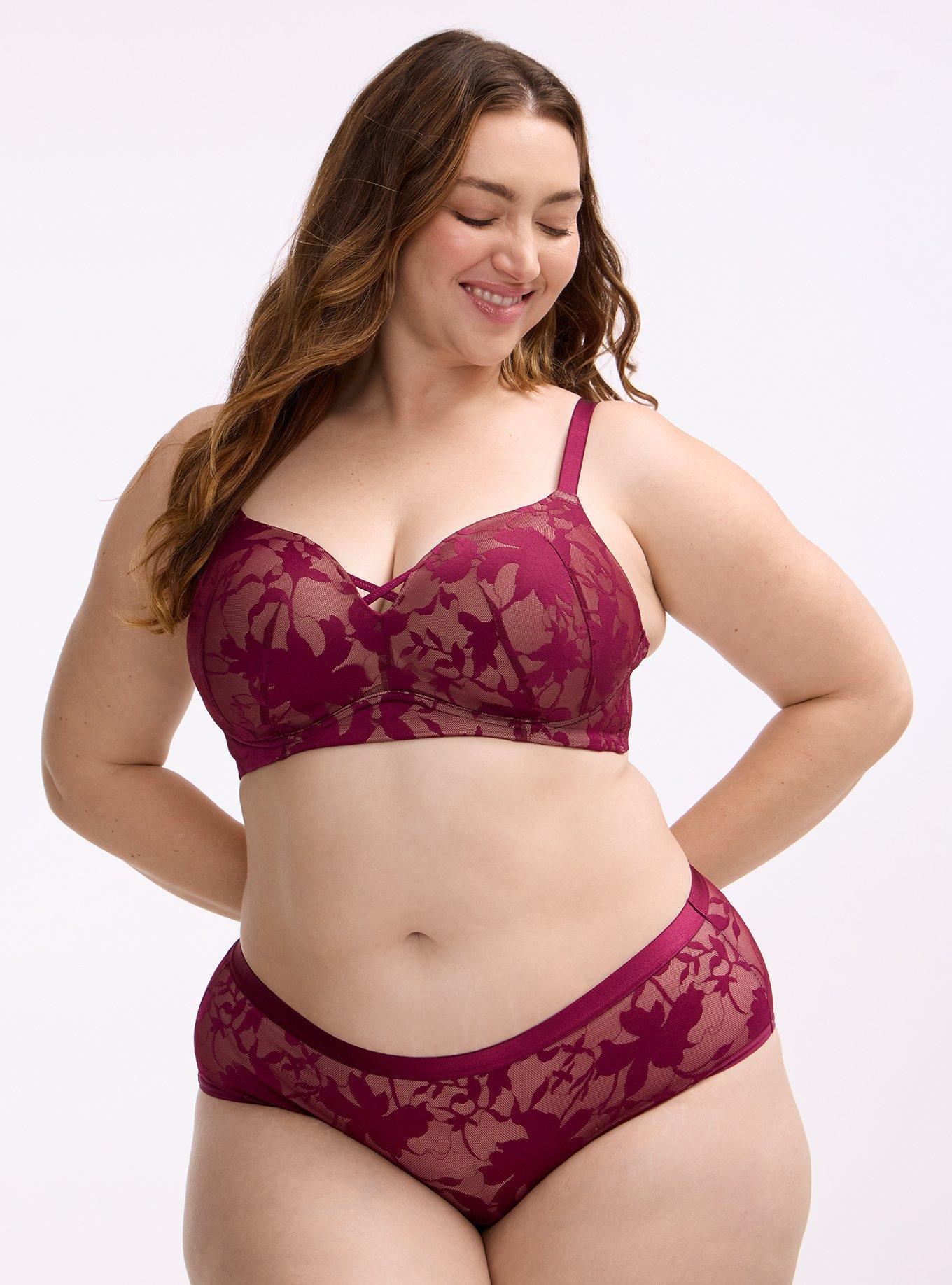 Shadow Lace Mid Rise Hipster Panty, PURPLE POTION, hi-res