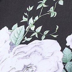 Studio Crepe De Chine French Blouse, GRACIE FLORAL BLACK, swatch