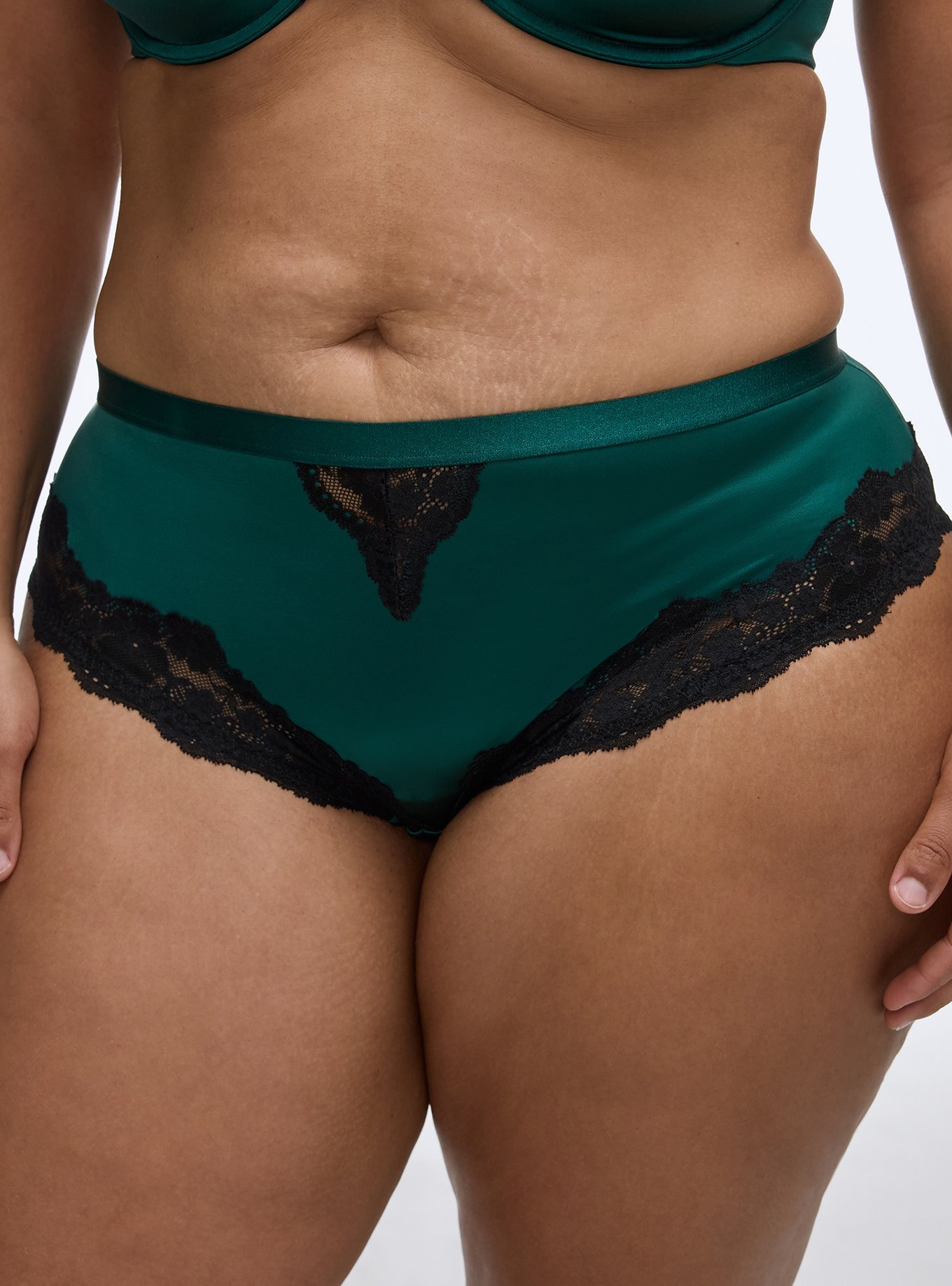 Shine Micro Mid-Rise Cheeky Panty, BOTANICAL GREEN, alternate