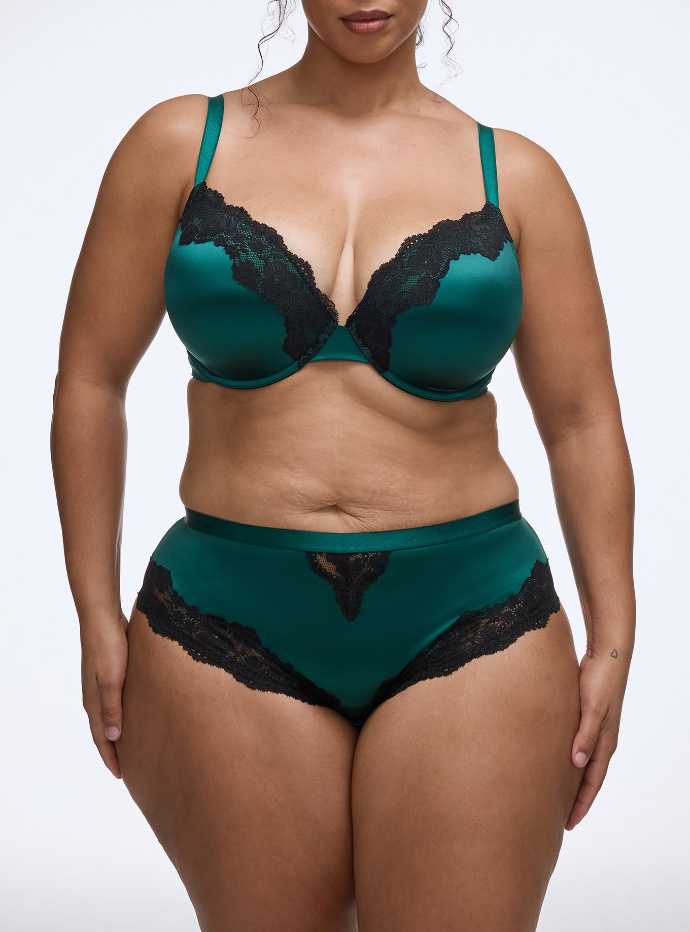 Shine Micro Mid-Rise Cheeky Panty, BOTANICAL GREEN, alternate