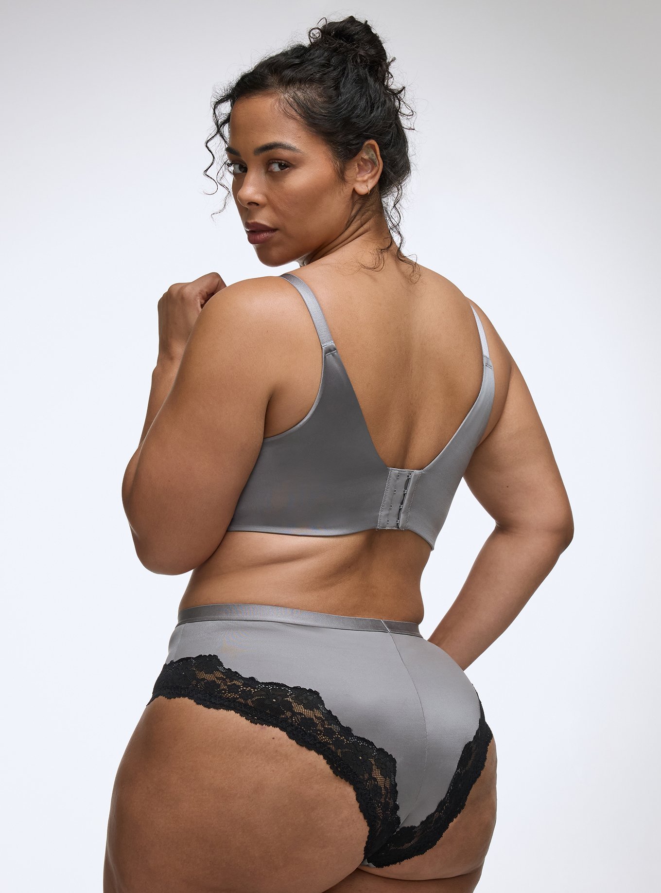 Shine Micro Mid-Rise Cheeky Panty, SILVER FILIGREE, alternate